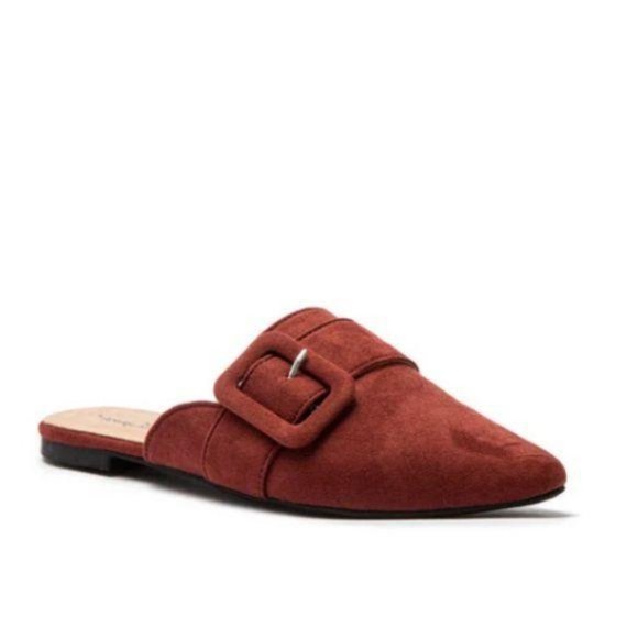 Faux Suede Buckle Mule in Snake - Picture 6 of 7